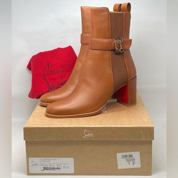Christian Louboutin Leather 70 Chelsea Booties size 39.5 - Picture 11 of 13